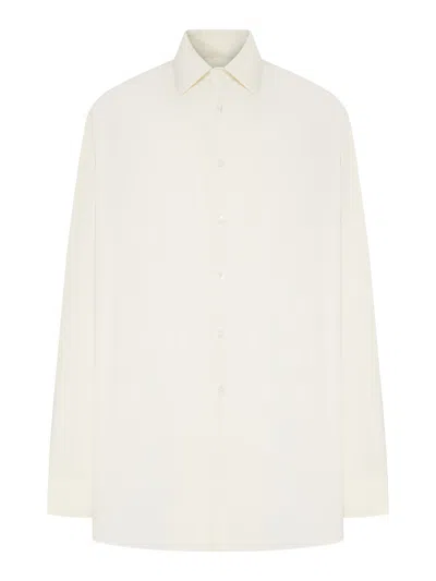 Soshiotsuki Oversized Rayon Shirt In Rayon In White
