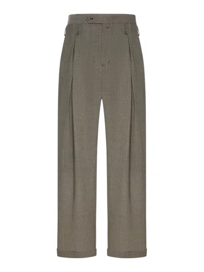 Soshiotsuki Wide-leg Tailored Trousers In Gray