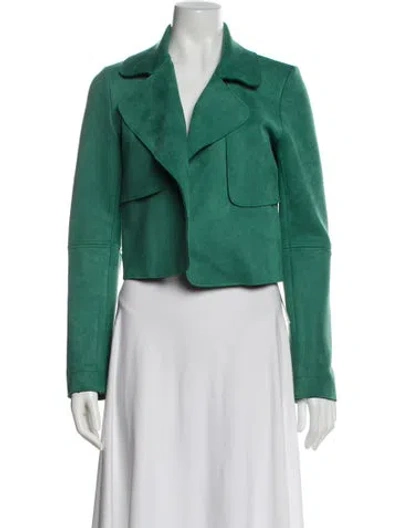 Pre-owned Sosken Biker Jacket In Green