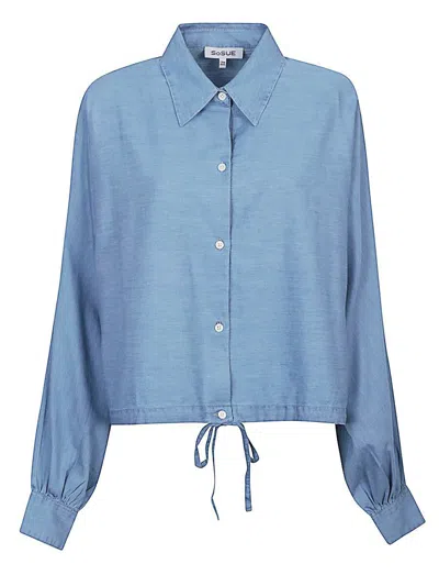 Sosue Antonia Cotton Shirt In Clear Blue