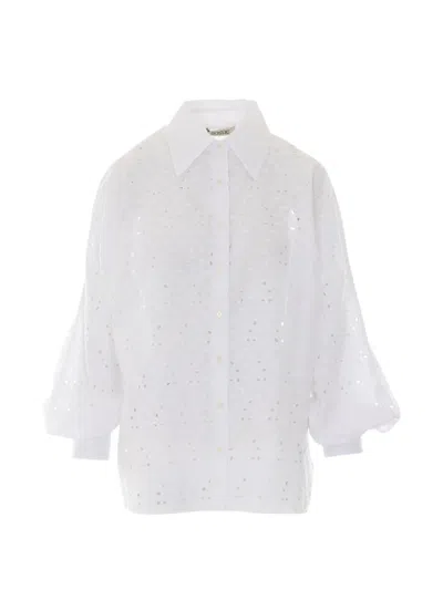 Sosue Antonia Lace-embroidered Shirt In White