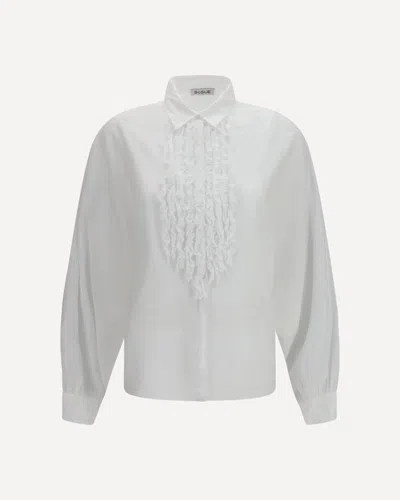 Sosue Antonia Ruffle Shirt In White