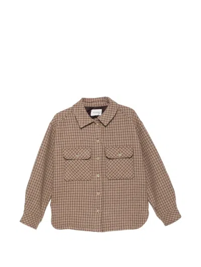 Sosue Check-pattern Flap-pocket Jacket In Neutral