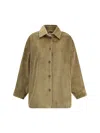 Sosue Ted Corduroy Buttoned Coat In Brown