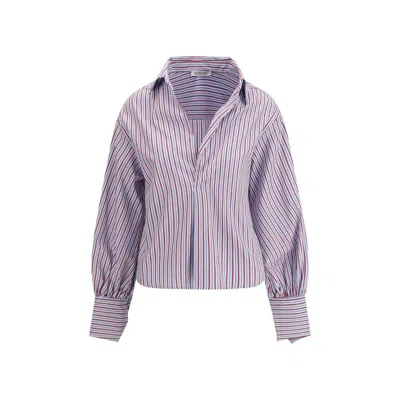 Sosue Claire Stripes Shirt In Blue