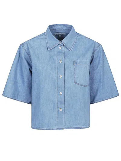 Sosue Denim Cotton Shirt In Clear Blue