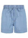 Sosue Denim Cotton Shorts In Blue