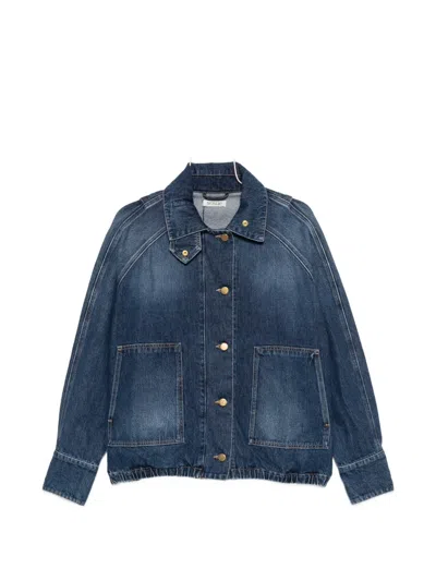 Sosue Faded Denim Jacket In Blue