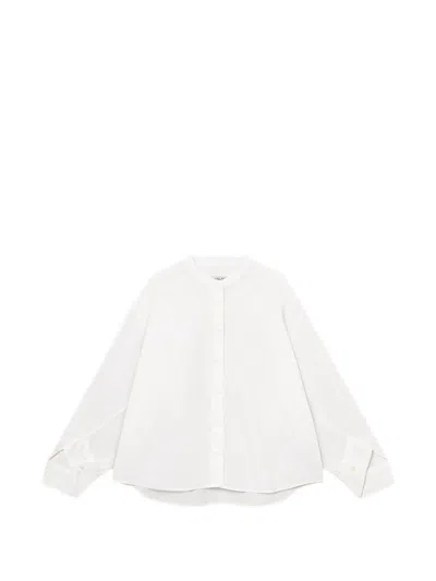 Sosue New York Band-collar Blouse In Neutral