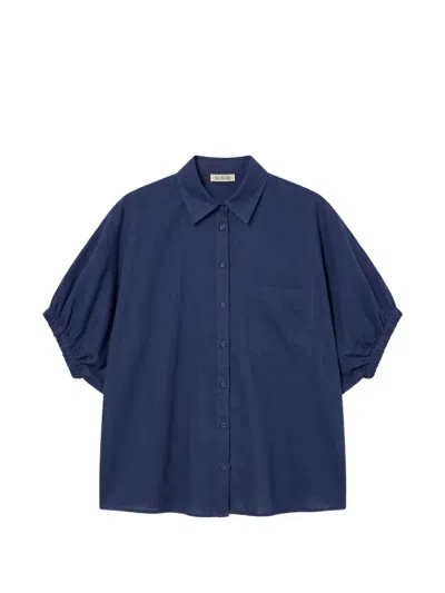 Sosue Puffed-sleeve Shirt In Black