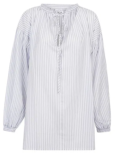 Sosue Striped Cotton Tunic In White