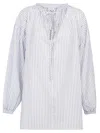 Sosue Striped Cotton Tunic In White