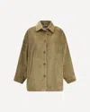 Sosue Ted Corduroy Buttoned Coat In Brown