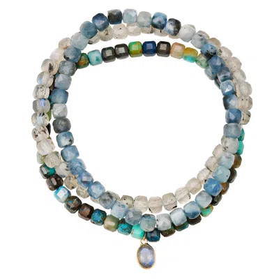 Soul Journey Jewelry Women's Blue / Green / Grey Sea Of Blues Bracelets