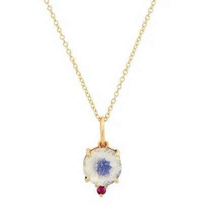 Soul Journey Jewelry Women's Blue Moon Necklace In Gold