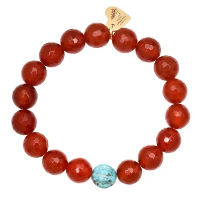 Soul Journey Jewelry Women's Blue / Yellow / Orange Love And Joy Carnelian Bracelet