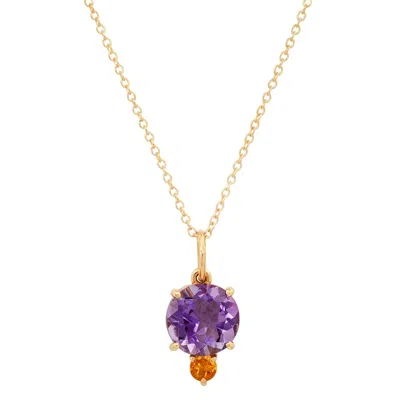 Soul Journey Jewelry Women's Pink / Purple Amethyst Moon Necklace