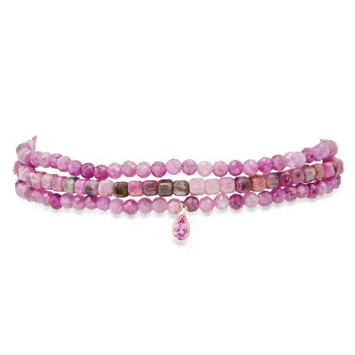 Soul Journey Jewelry Women's Pink / Purple Favorite Pink Ruby Bracelets