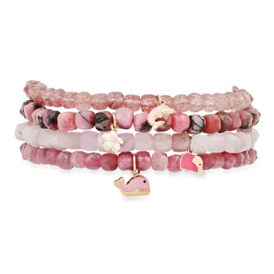 Soul Journey Jewelry Love Vibe Talisman Bracelets In Pink/purple