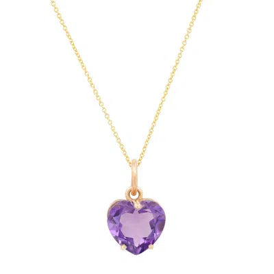 Soul Journey Jewelry Women's Pink / Purple Peaceful Amethyst Heart Necklace