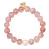 Soul Journey Jewelry Women's Pink / Purple True Love Madagascar Rose Quartz Bracelet