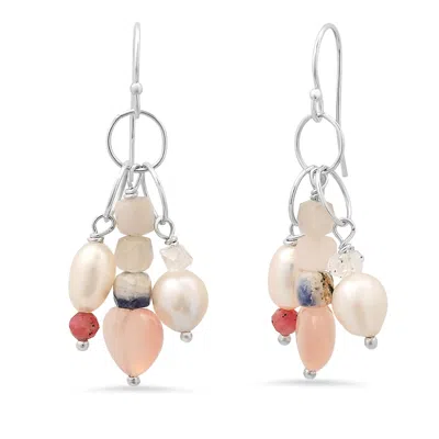 Soul Journey Jewelry Women's White / Neutrals / Pink Snow Falling Earrings