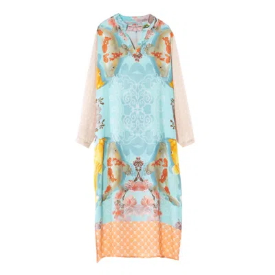 Soul Kathrine Women's Koi Maxi Dress Long In Blue