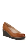 Soul Naturalizer About Time Wedge Pump In Gingerbread Faux Leather