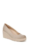 Soul Naturalizer About Time Wedge Pump In Warm Taupe Tan Faux Leather