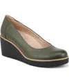 Soul Naturalizer About-time Womens Padded Insole Wedge Heels In Winter Moss Faux Leather