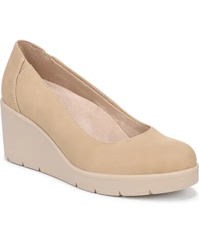 Soul Naturalizer About-time Wedge Pumps In Dune Dust Tan Faux Nubuck