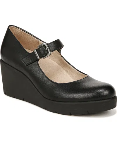 Soul Naturalizer Adore Mary Jane Wedges In Black Faux Leather