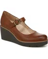 Soul Naturalizer Adore Mary Jane Wedges In Toffee Brown Faux Leather