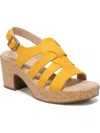 SOUL NATURALIZER AKI WOMENS FAUX LEATHER PEEP-TOE PLATFORM SANDALS
