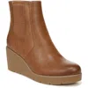 Soul Naturalizer Apollo Womens Faux Leather Almond Toe Ankle Boots In Brown
