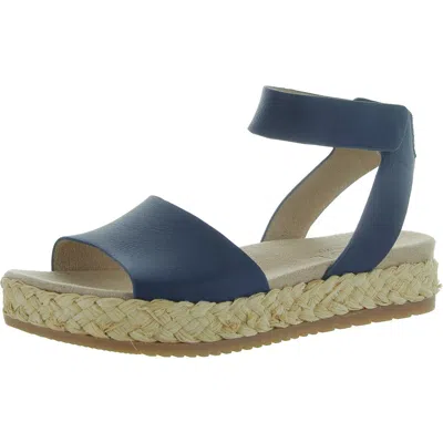 Soul Naturalizer Deara Womens Faux Leather Platform Ankle Strap In Blue