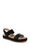 Soul Naturalizer Diana Platform Espadrille Sandal In Black Faux Leather