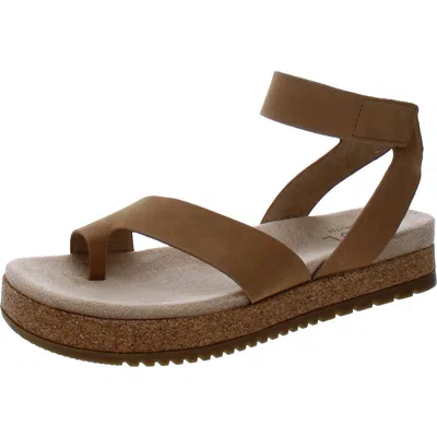 Soul Naturalizer Divina Womens Faux Leather Ankle Strap Platform Sandals In Brown