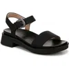 Soul Naturalizer Emma Block Heel Sandal In Black Faux Leather