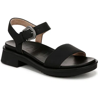 Soul Naturalizer Emma Block Heel Sandal In Black Faux Leather