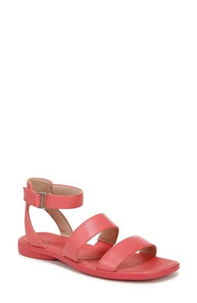 Soul Naturalizer Fiesta Ankle Strap Sandal In Coral Faux Leather