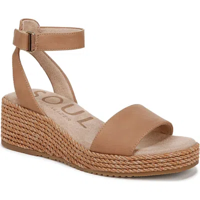 Soul Naturalizer Gloria Wedge Sandal In Cookie Dough Faux Leather