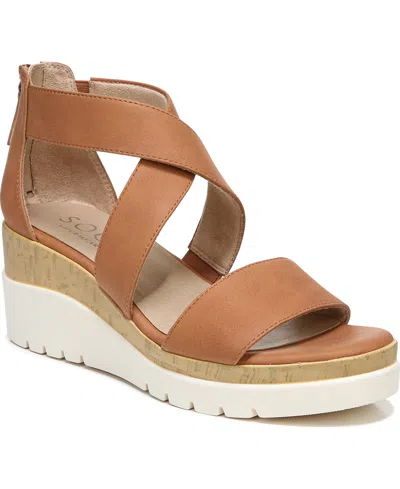 SOUL NATURALIZER GOODTIMES ANKLE STRAP WEDGE SANDALS