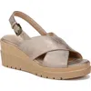 Soul Naturalizer Goodtimes Sl Womens Faux Leather Round Toe Wedge Sandals In Gold