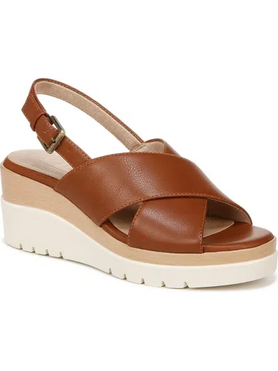 Soul Naturalizer Goodtimes Sl Womens Faux Leather Round Toe Wedge Sandals In Multi