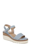 Soul Naturalizer Graciela Wedge Sandal In Light Denim Blue Faux Leather