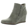 Soul Naturalizer Haley Womens Zipper Wedge Boots In Gray