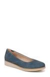 Soul Naturalizer Idea Ballet Wedge Slip-on Flat In Indigo Faux Leather