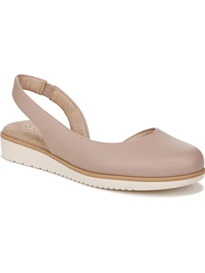 Soul Naturalizer Idea Dorsay Womens Faux Leather Round Toe Ballet Flats In Gold