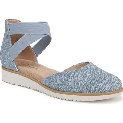 Soul Naturalizer Intro D'orsay Wedge Flat In Light Denim